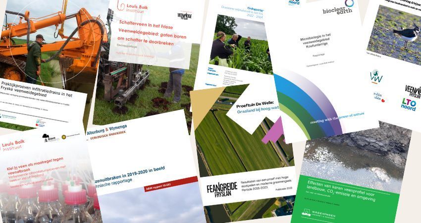 Plaatje met voorkanten diverse onderzoeksrapporten